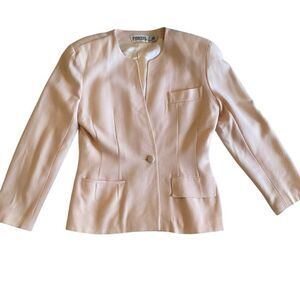 EUC Vintage Blush Pure Virgin Wool Ports Blazer